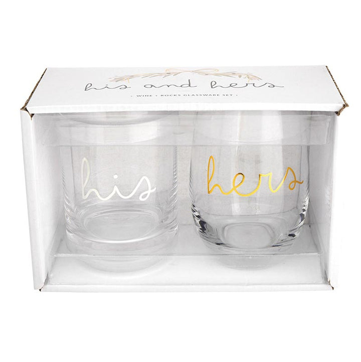 His & Hers Set of 2 Glasses
