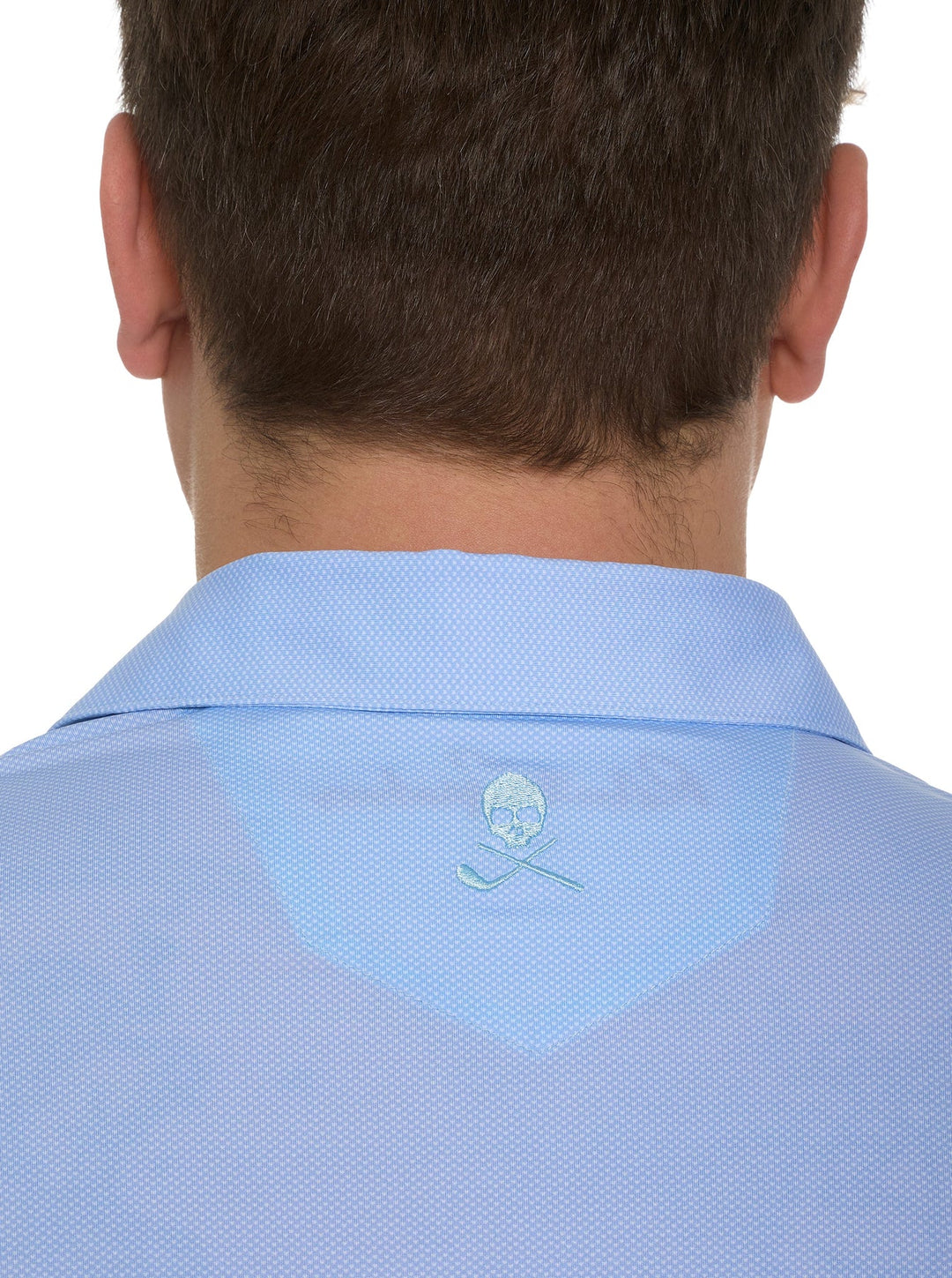 Alastor Long Sleeve Knit Polo in Light Blue - Madison's Niche 