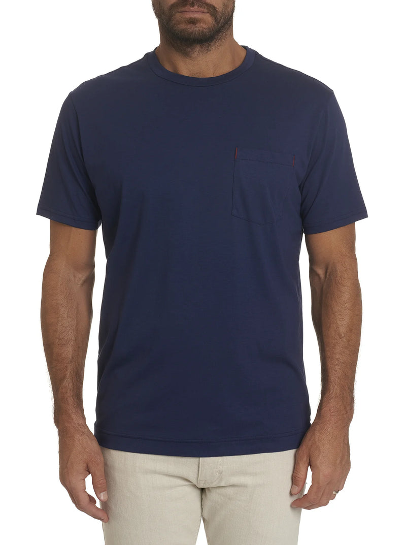 Myles Short Sleeve Knit Shirt in Navy - Madison's Niche 