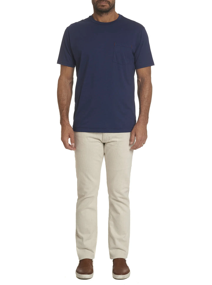 Myles Short Sleeve Knit Shirt in Navy - Madison's Niche 