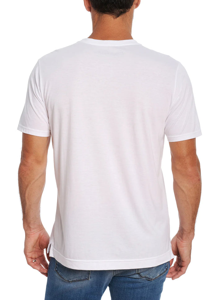 Myles Short Sleeve Knit Shirt in White - Madison's Niche 