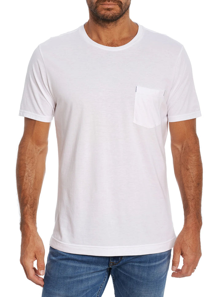 Myles Short Sleeve Knit Shirt in White - Madison's Niche 