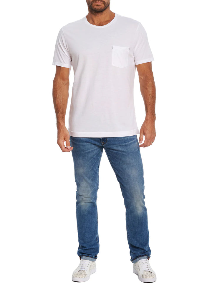 Myles Short Sleeve Knit Shirt in White - Madison's Niche 