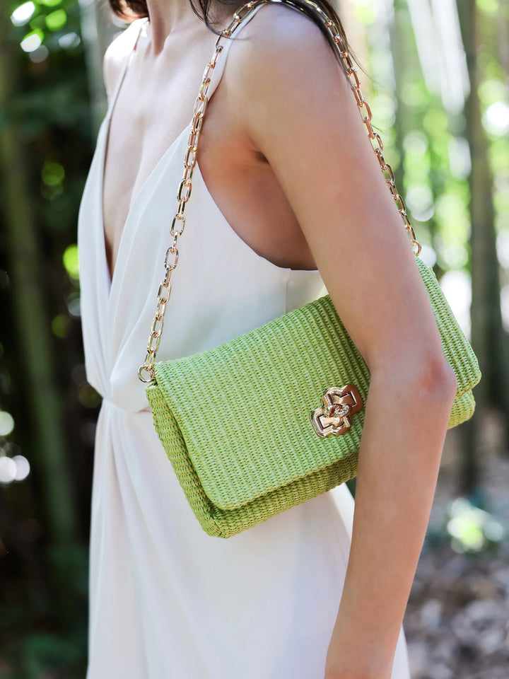 Raffaella Shoulder Bag in Lime