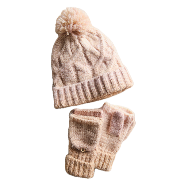 Rainbow Run Hat and Glove Set in Ivory Madison's Niche 