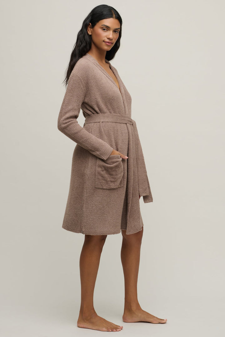 Sable Wool Robe Ribbed Robe in Sable | Madison's Niche