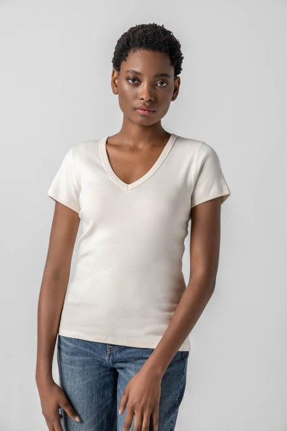 Rope Short Sleeve V-Neck