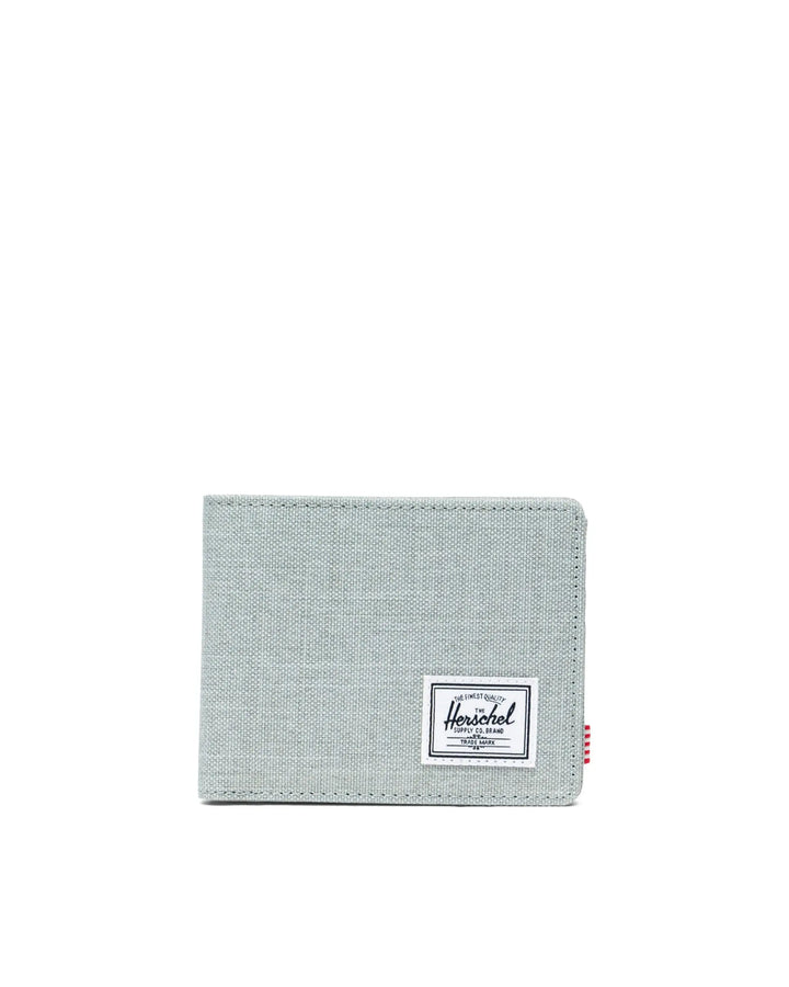 Roy Wallet in Iceberg Green Crosshatch