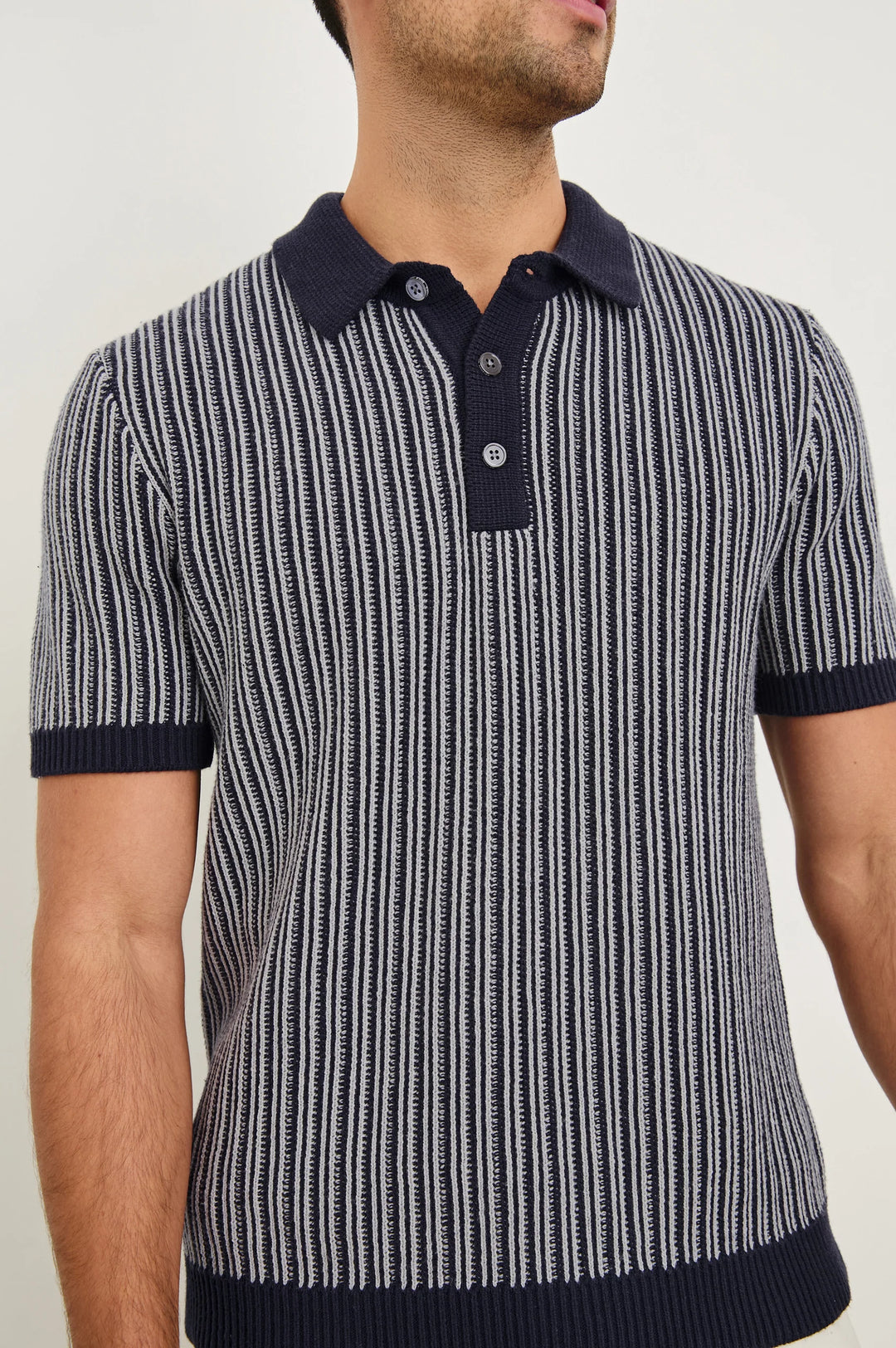 Royce Polo Shirt in Navy Grey
