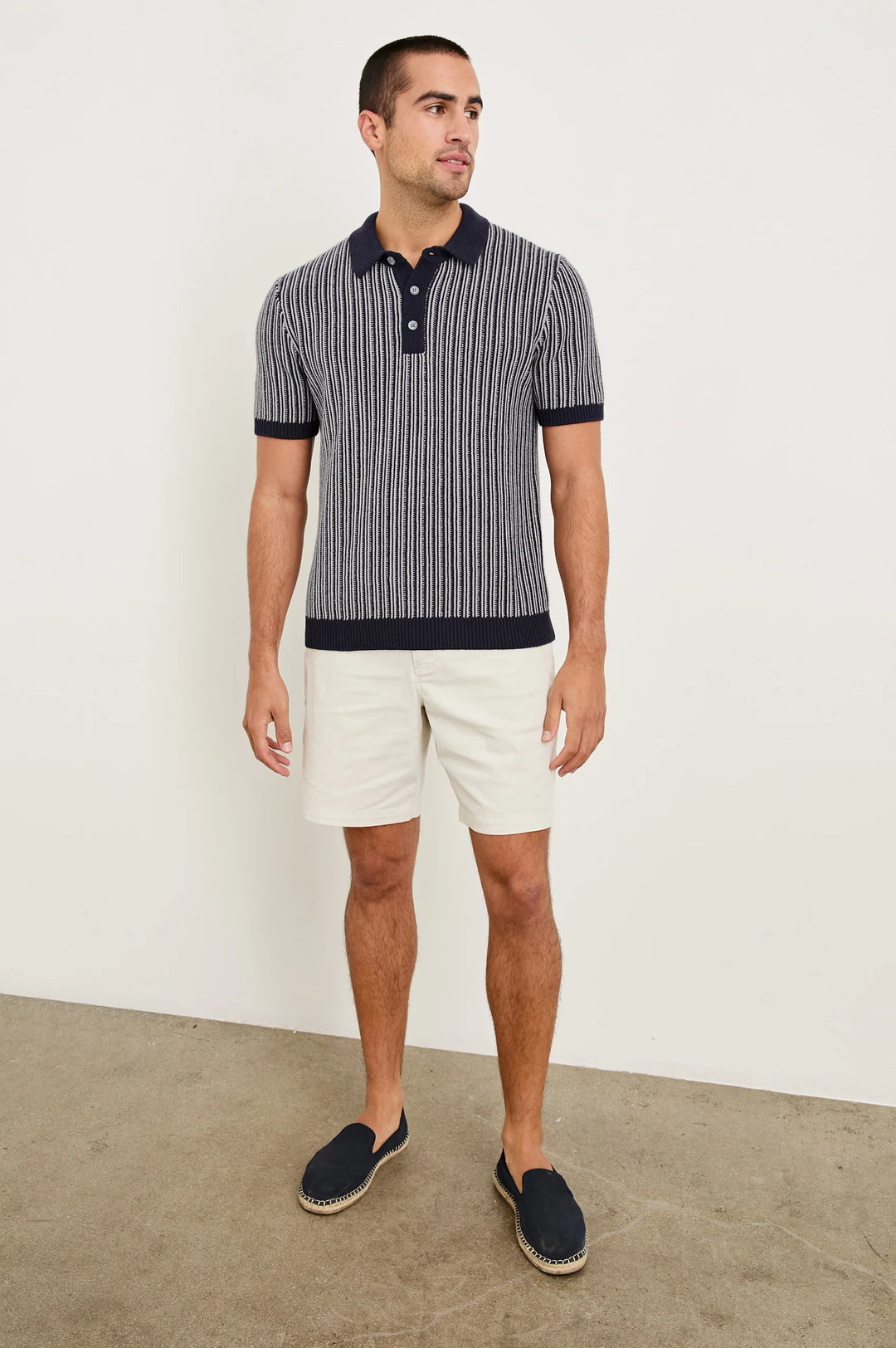 Royce Polo Shirt in Navy Grey