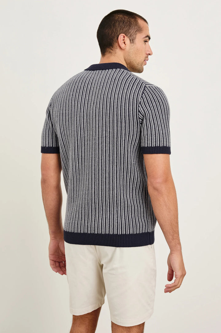 Royce Polo Shirt in Navy Grey