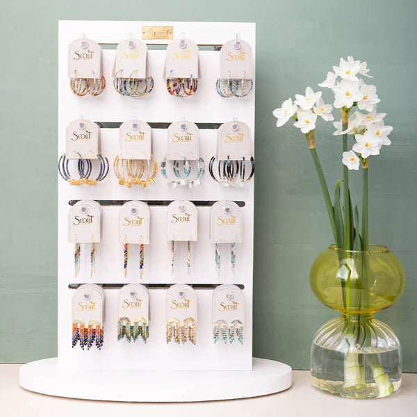 Small Hoops in Dark Multi - Madison's Niche 