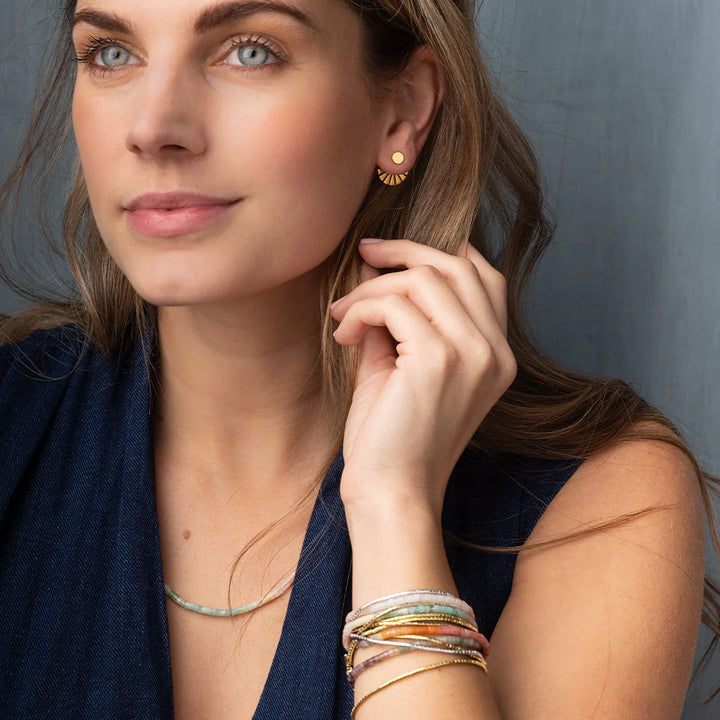 Sunburst Ear Jacket in Gold