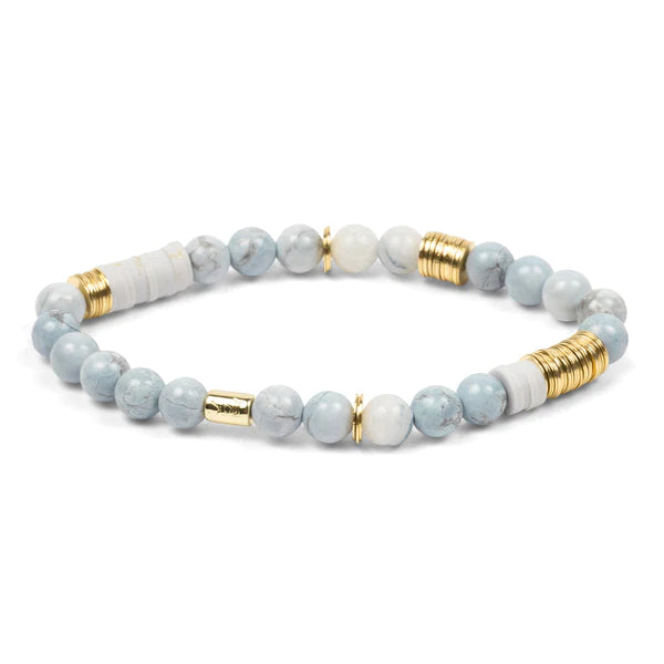 Stacking Bracelet in Blue Howlite - Madison's Niche 