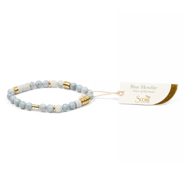 Stacking Bracelet in Blue Howlite - Madison's Niche 