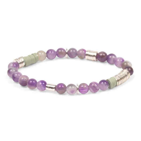 Stacking Bracelet in Amethyst - Madison's Niche 