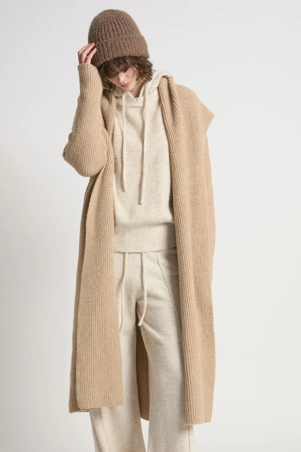 Nelly Collared Cardigan in Sand Madison's Niche 