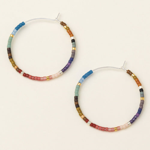 Small Hoops in Dark Multi - Madison's Niche 