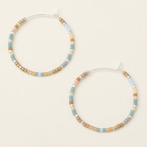 Small Hoops in Desert Blue - Madison's Niche 