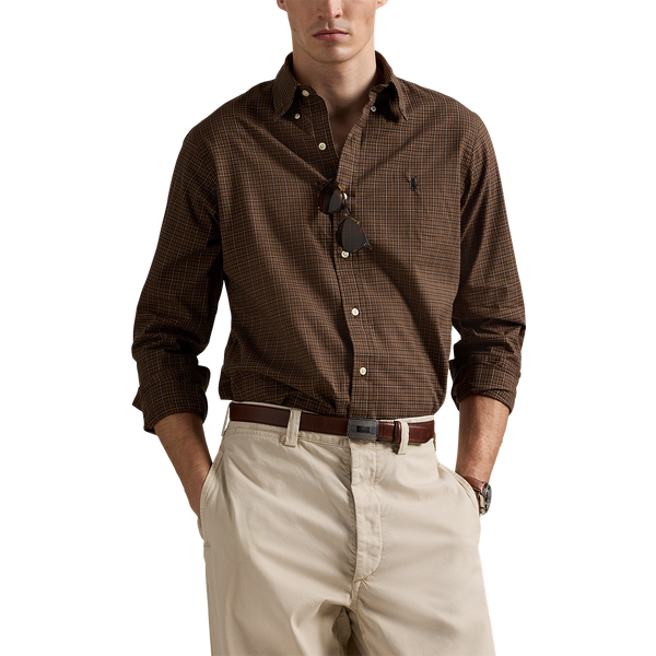 Sanded Twill Sport Shirt in Brown Madison's Niche 