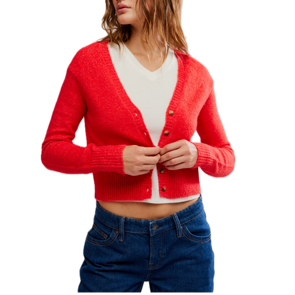 School Girl Cardigan in Cherry Pop Madison's Niche 