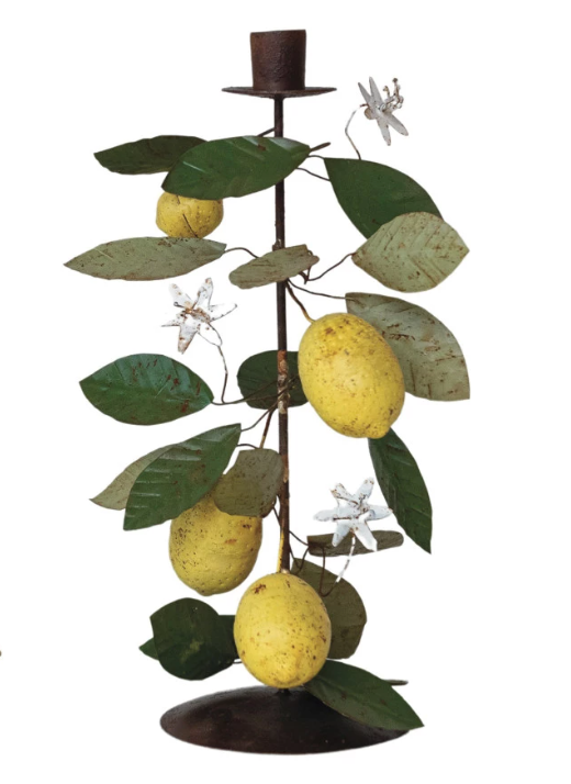 Vintage Lemon Taper Holder