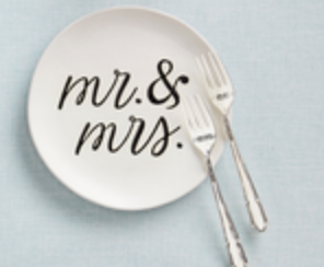 Mr & Mrs Cake Plate Set