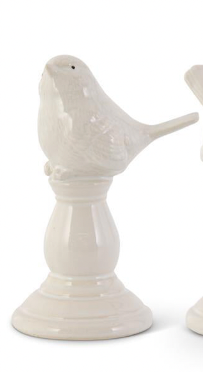 Ceramic Bird on Pedestal - Madison's Niche 