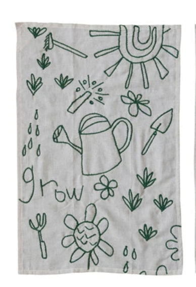 Embroidered Linen Towel - Madison's Niche 