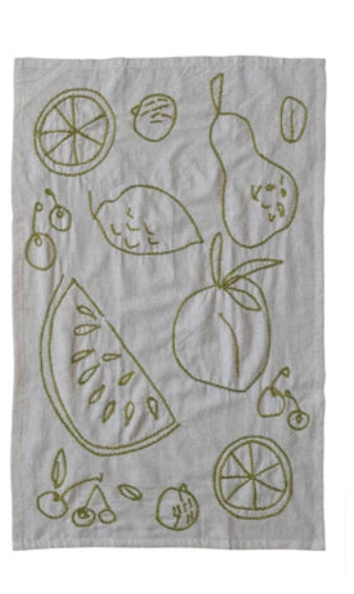 Embroidered Linen Towel - Madison's Niche 