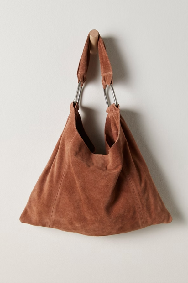 Bobbi Slouch Suede Tote in Saddle Madison's Niche 