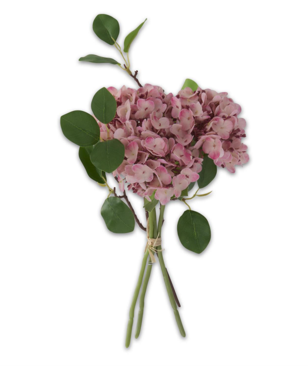 12" Dark Pink Hydrangea Bundle