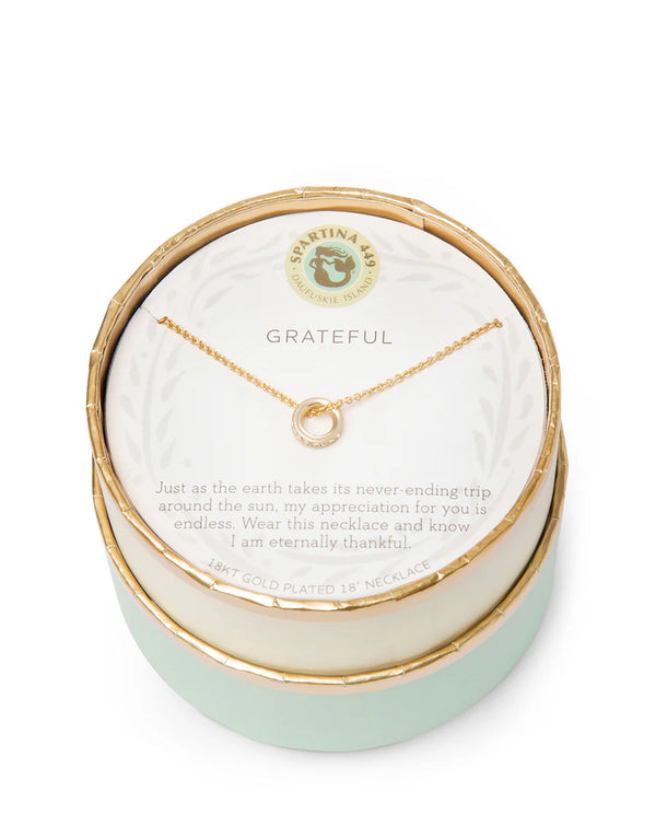 Sea La Vie Necklace Grateful in Gold Madison's Niche 