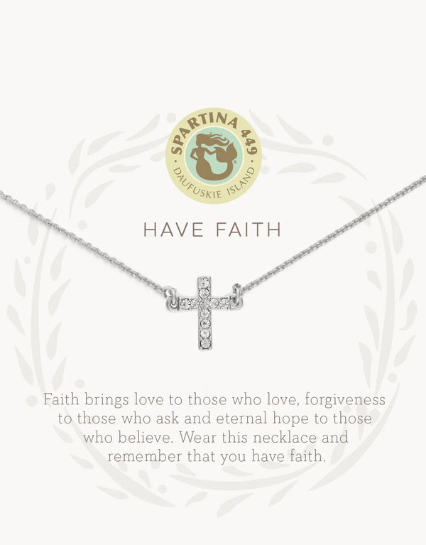 Sea La Vie Necklace Have Cross in Silver Madison's Niche 