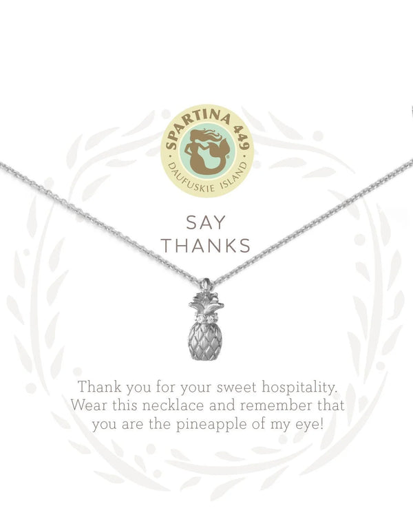 Sea La Vie Necklace Pineapple in Silver Madison's Niche 