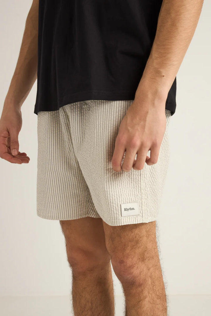 Seersucker Jam Shorts in Natural