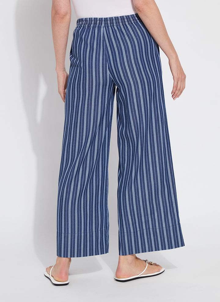 Serefina Wide Leg Trouser in Vacay Chambray Stripe