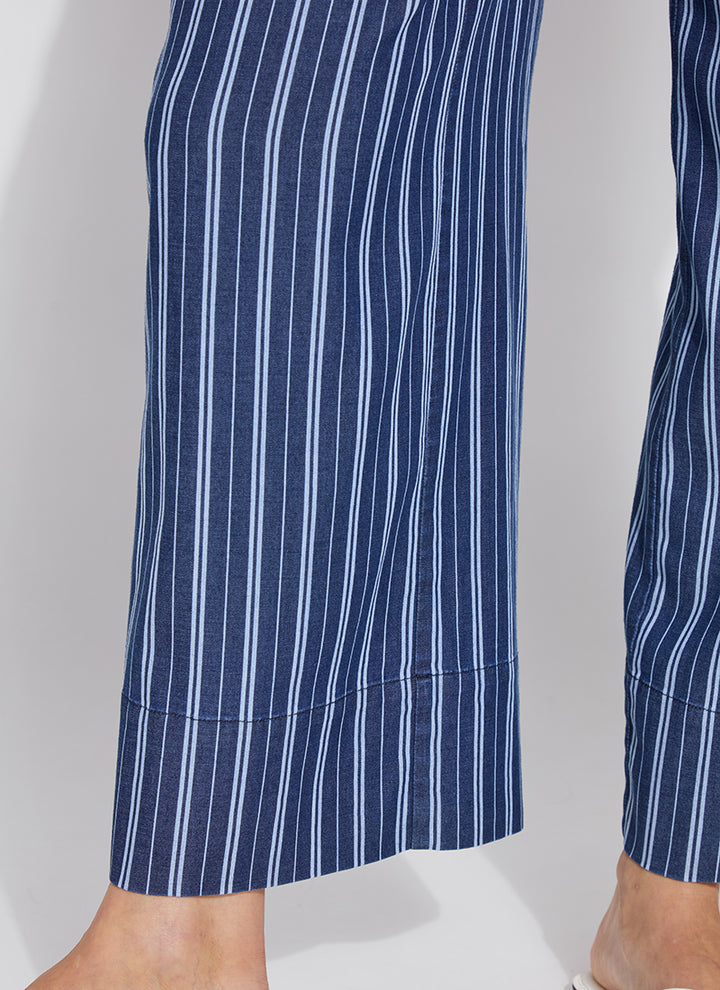 Serefina Wide Leg Trouser in Vacay Chambray Stripe
