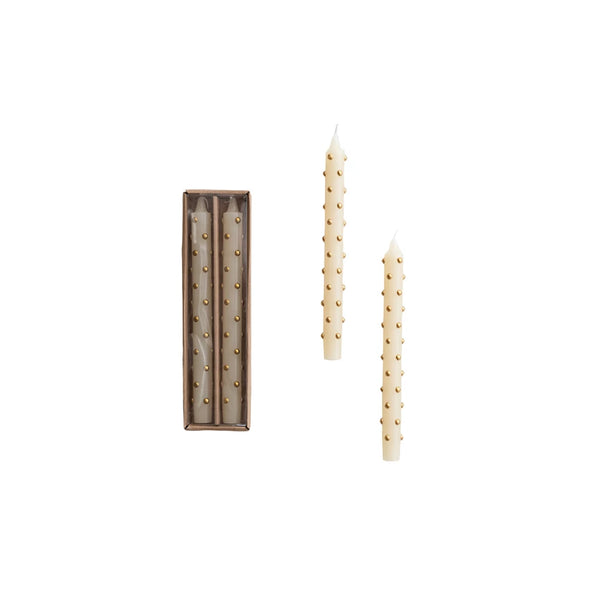 Set of 2 Gold Dots Tapers Madison's Niche 