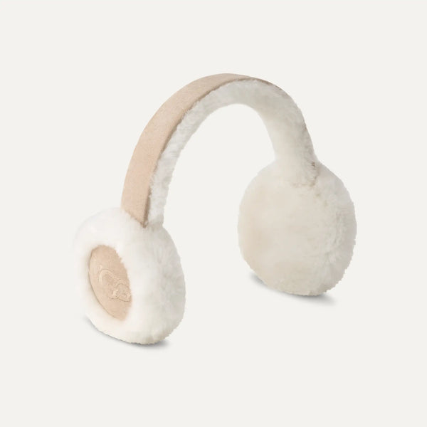 Sheepskin Embroidery Earmuff in Sand Madison's Niche 
