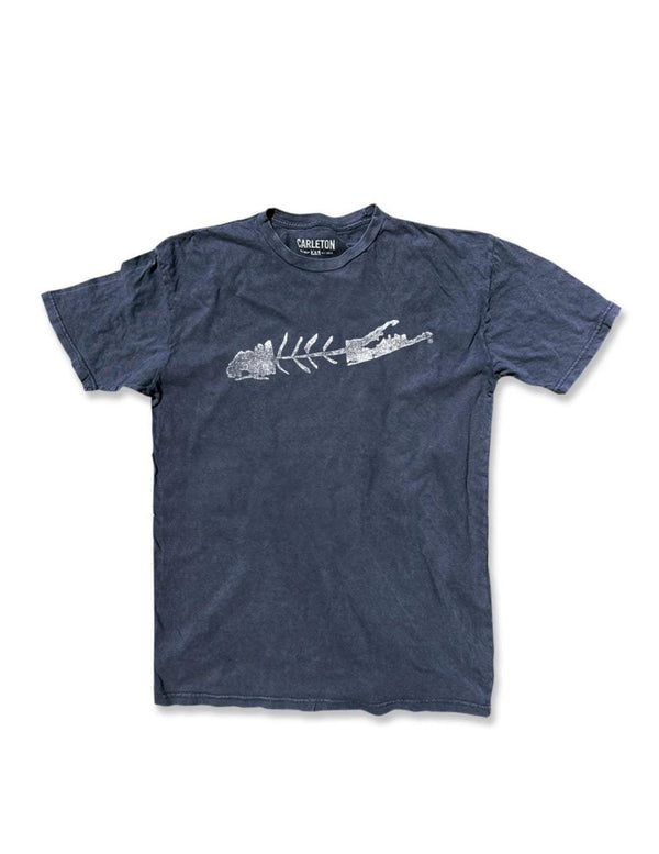 Stamped LI Fish Tee in Navy Madison's Niche 