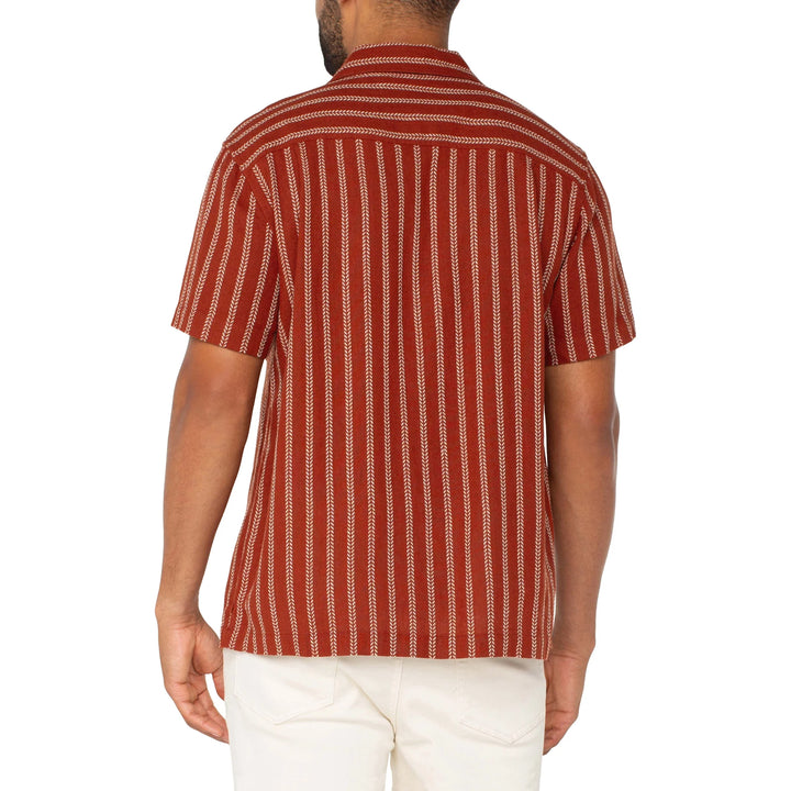 Short Sleeve Button Up Shirt in Saffron