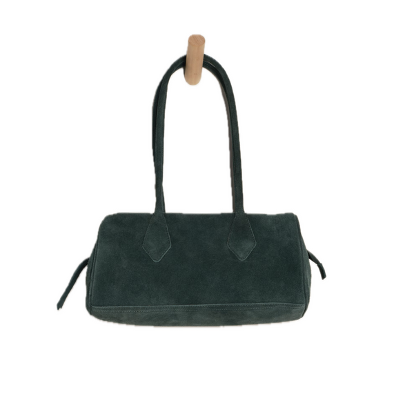 Sierra Suede Shoulder Bag in Emerald Madison's Niche 