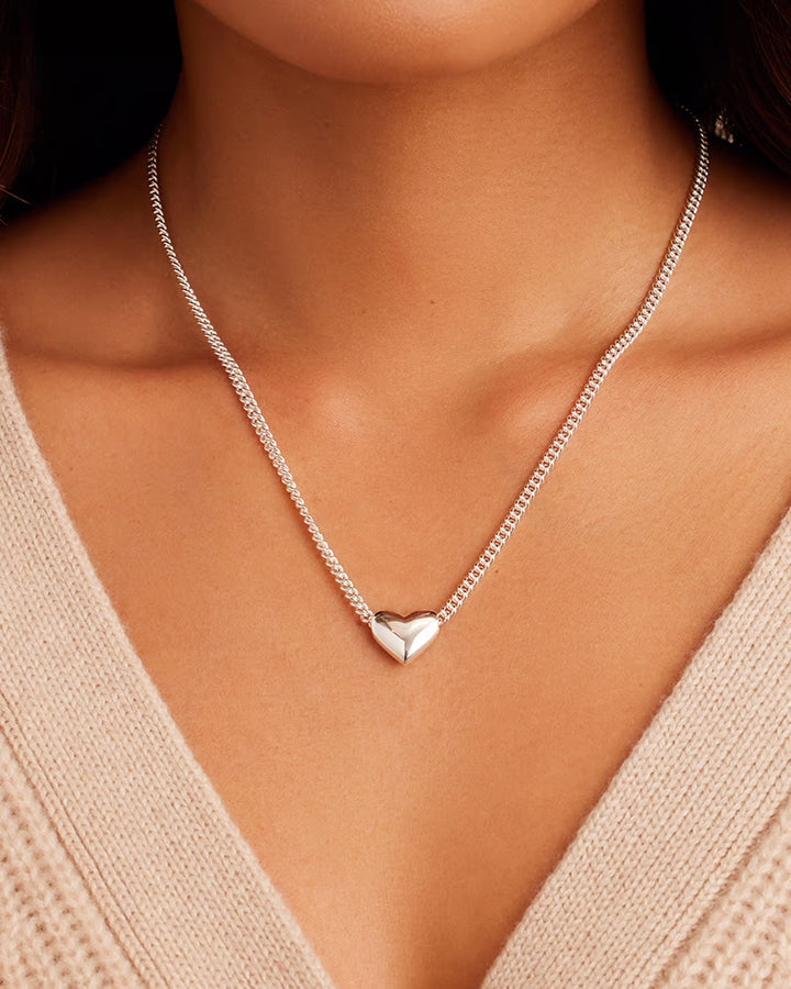 Silver Lou Helium Heart Necklace