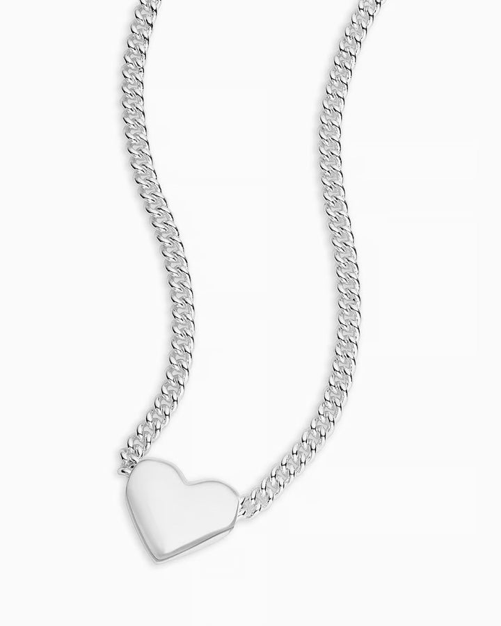 Silver Lou Helium Heart Necklace