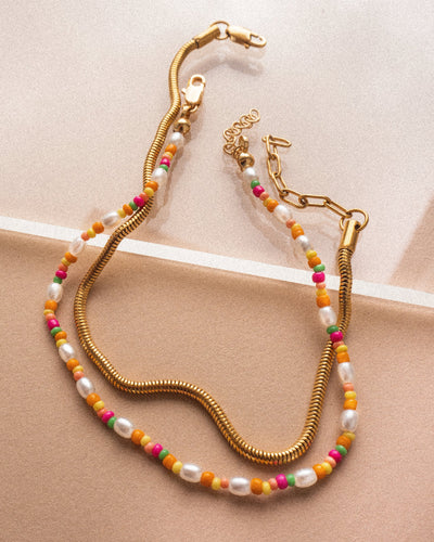 Lahaina Pearl Anklet Set in Gold - Madison's Niche 