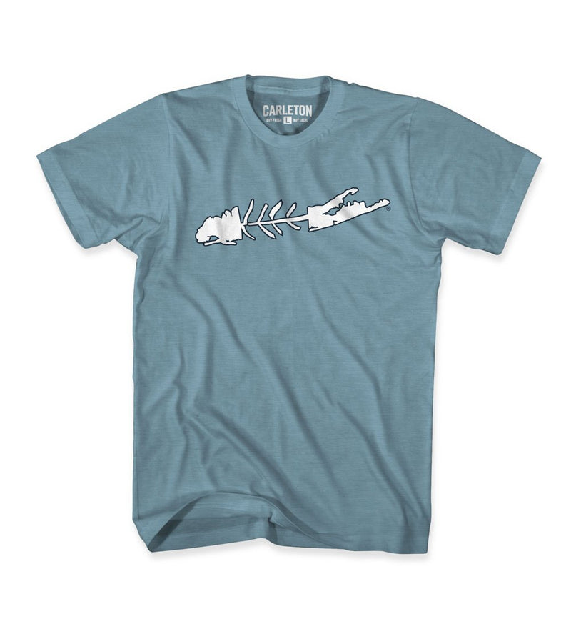 LI Fish Short Sleeve Crew Tee in Slate