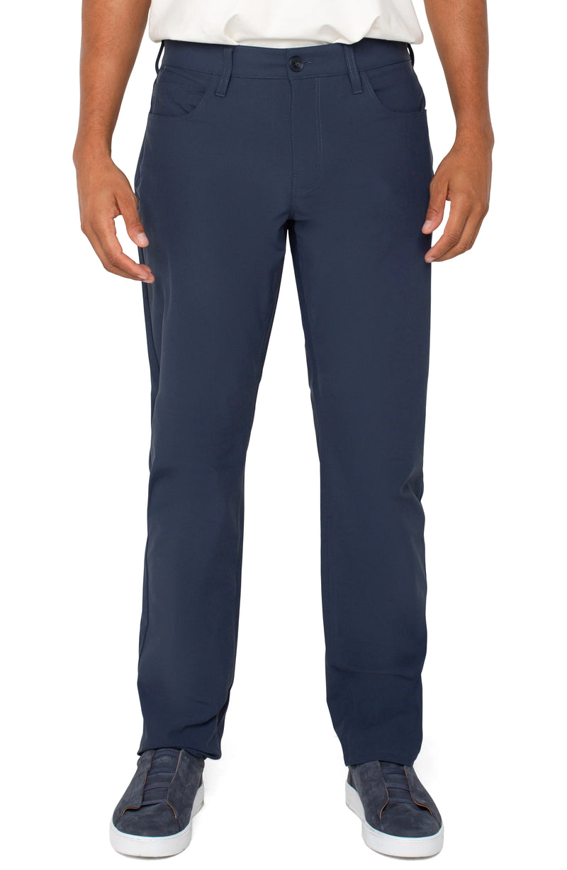 Slim Straight Tech Pant in Navy