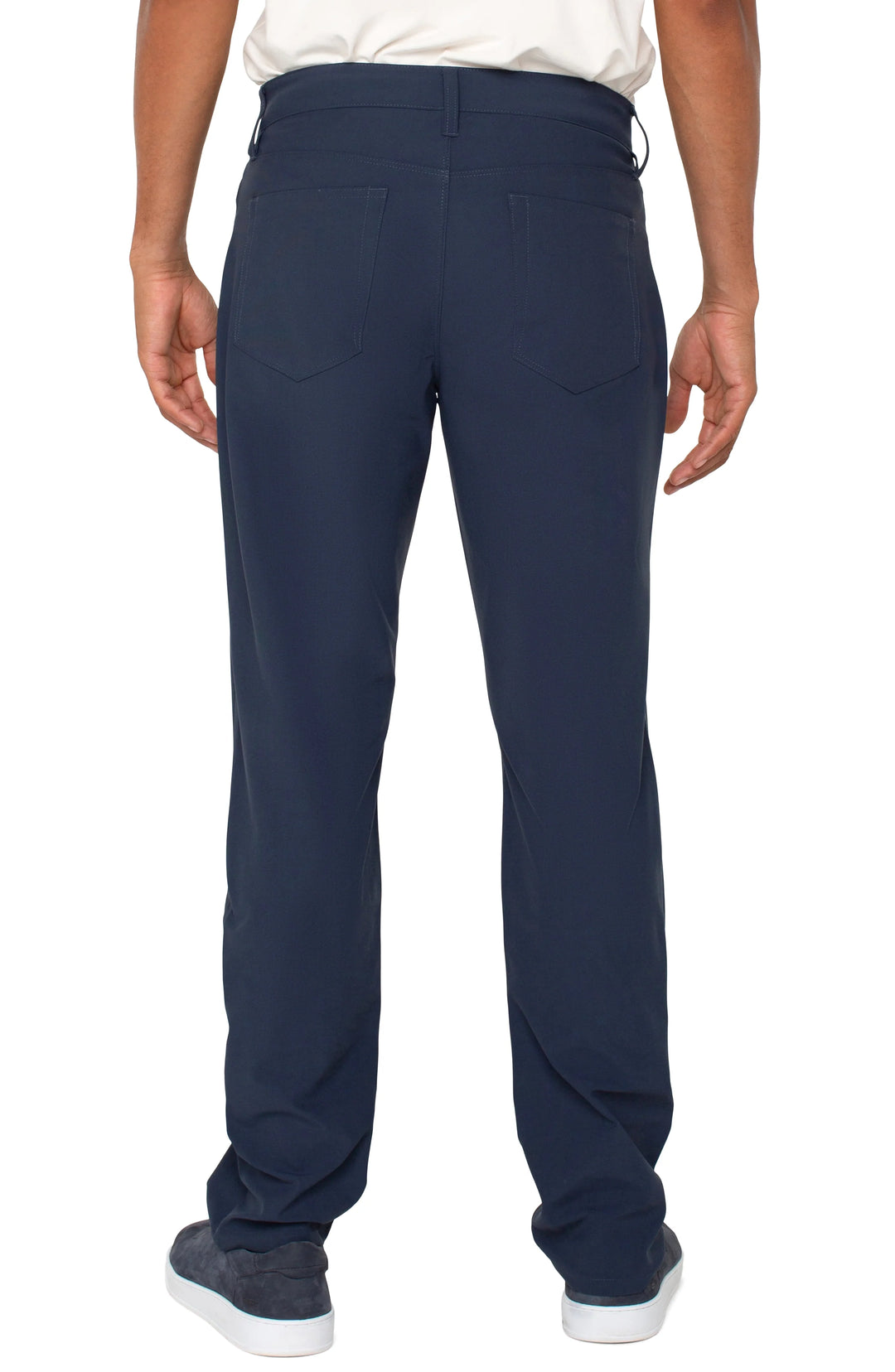 Slim Straight Tech Pant in Navy