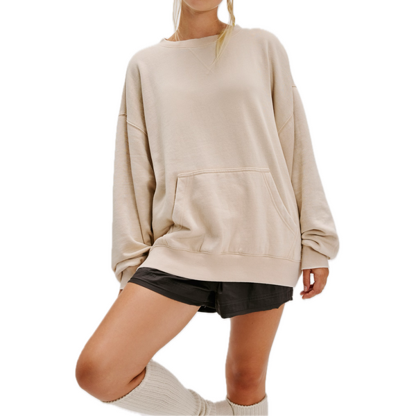 Slow It Down Pullover in Morning Oat Madison's Niche 
